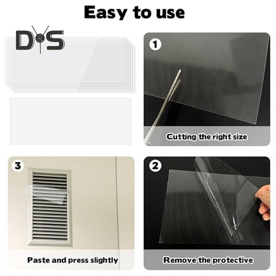 6 buc 8 x 15,5 inch PET Vent Capace cu adeziv transparent Home RV HVAC AC Podea Perete Tavan Aer Registru Aer Vent Capac Foaie Se potrivește pe lemn Plastic Fier