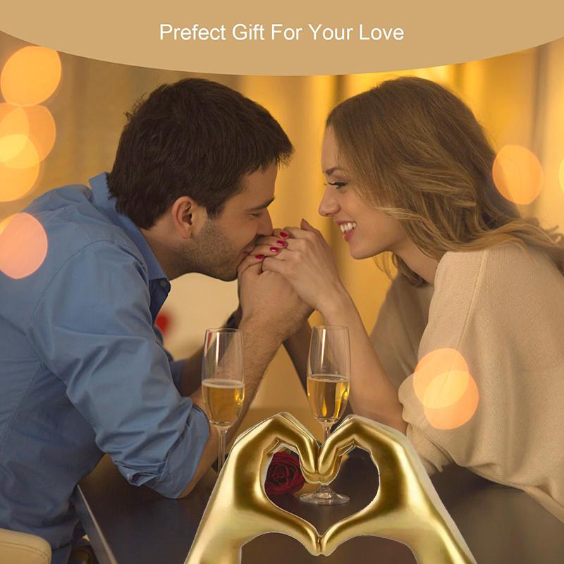 Kreative Herz Hand Statue Harz Abstrakt Hand Liebe Figuren Wohnzimmer Schlafzimmer Modernes Zuhause Schreibtisch Hochzeitsdekoration