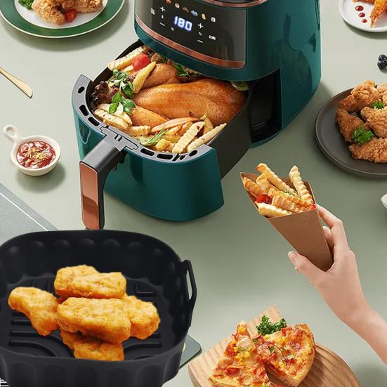 Reusable Baking Pan Non-Stick Waterproof Cooking Square Silicone Fryer Liner Grill Baking Pan Mat Kitchen Accessories