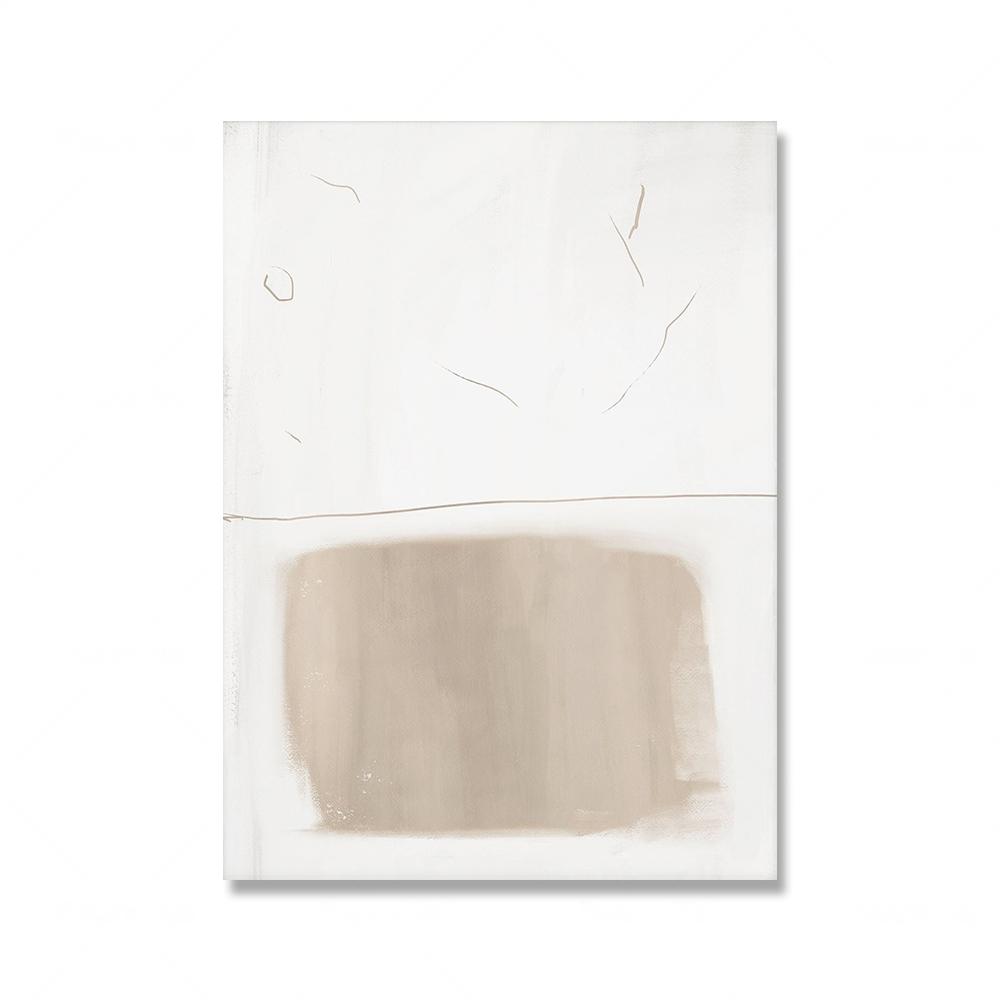 

Абстрактные бежево-белые геометрические линии картины на холсте минималистский постер печать настенная живопись картина для гостиной домашний декор 21x30cm No Framed