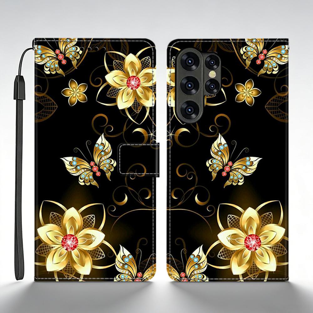 

For Samsung Galaxy S25 Ultra Case Leather Wallet Flip Case For Samsung S25 Ultra Case SM-S938B Back Cover Printed Coque Fundas Samsung S25Ultra
