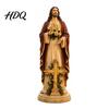 Decoración Religiosa para Exteriores Estatua de Luz de Jardín de la Santísima Madre con Flor Lámpara USB Adorno Resistente a la Intemperie Rosa Brillante Decorativa para Cristianos