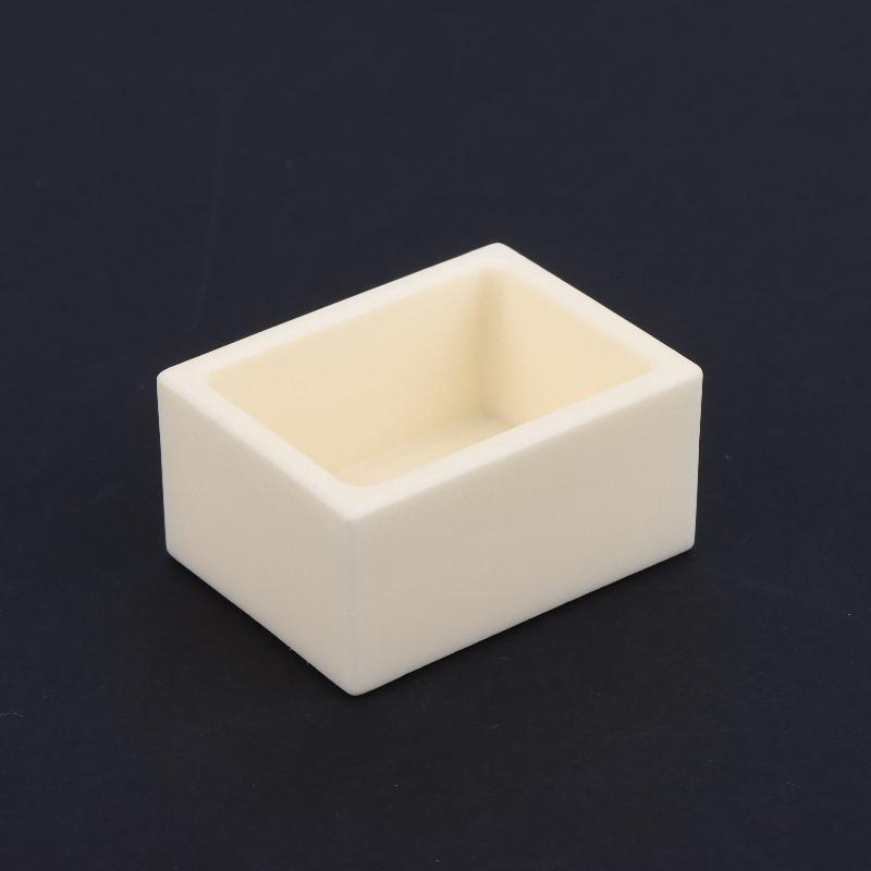 1Pcs High Purity High Temperature Resistant Multiple Sizes Ceramic Crucible 99% Alumina Square Crucible For Laboratory