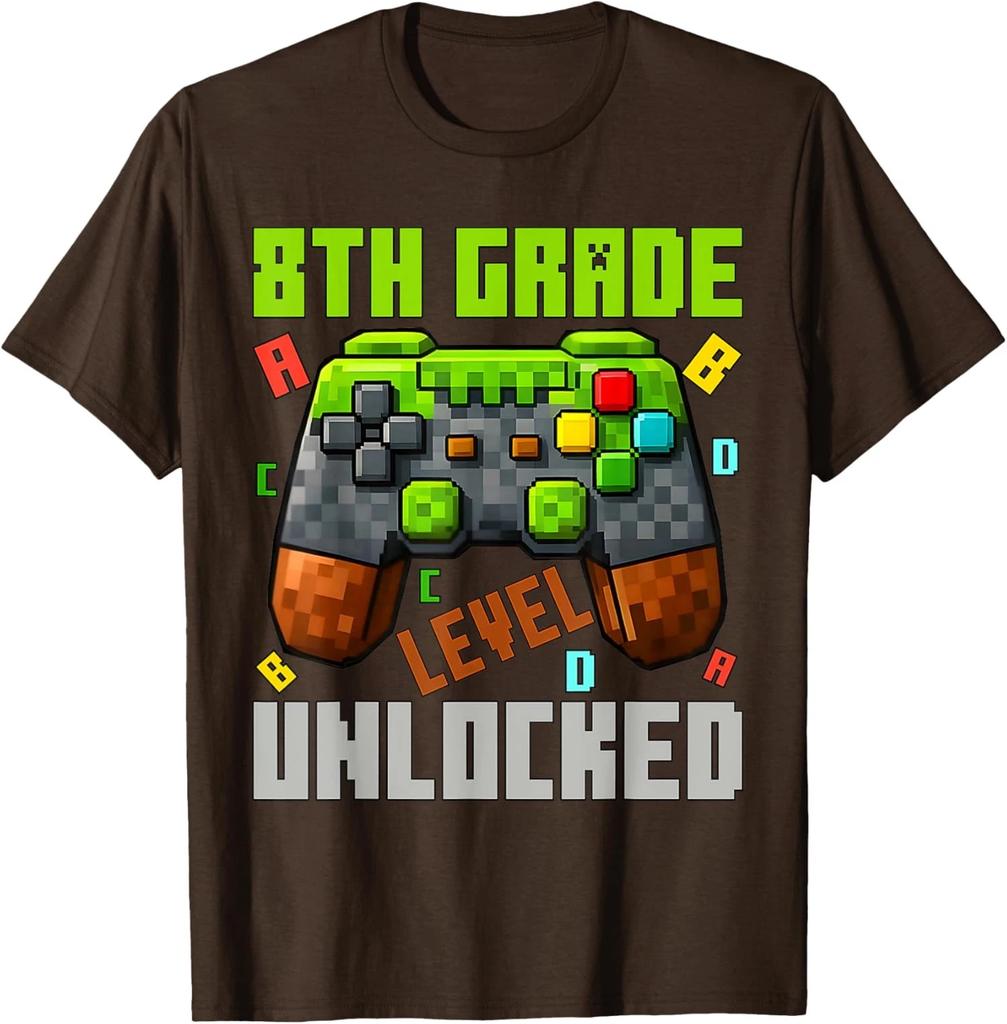 First Day Grade 8th Funny Design Gamer Funny Day Unisex T-Shirt