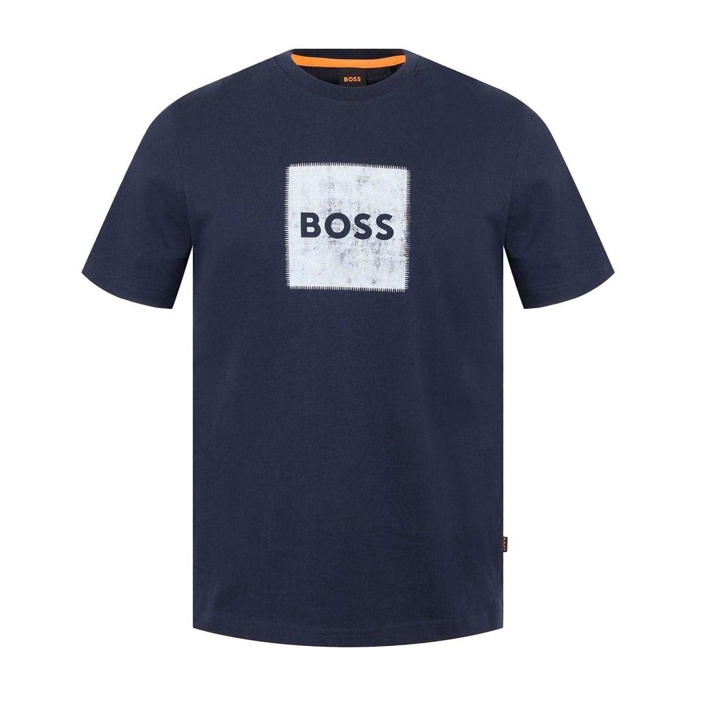 BOSS T-shirt da uomo in cotone con logo cucito