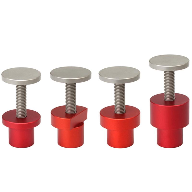 

4pcs Workbench Table Peg Adjustable Height for 20mm Dog Hole Brake Stops Bench Clamp Precision Aluminum CNC Woodworking Workshop