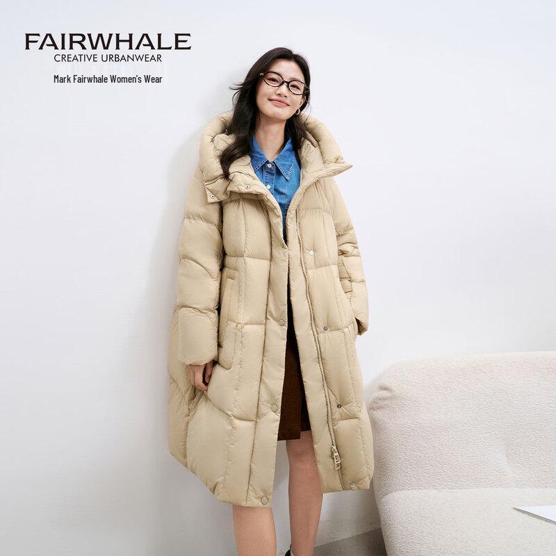 

Mark Fairwhale Women s Winter Mid-Length Hooded Down Jacket L