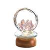 2025 Rechargeable Pink Crystal Lotus LED Buddha Night Lamp