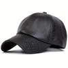 Unisex Vintage Leather Baseball Caps Outdoor Adjustable Spring and Autumn Casual Sunscreen Hat