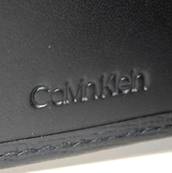 Calvin Klein 31CK130009 Billfold with Coin SAFFIANO 001 RFID PROTECTION Pocket, BLACK, (Skimming Prevention) [Used]