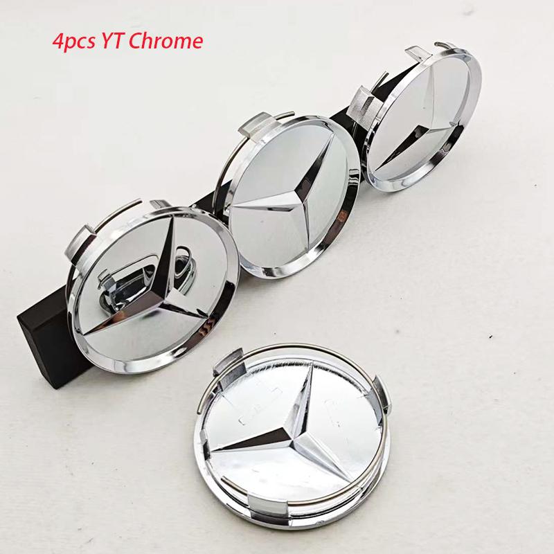 4pcs 75mm Car Wheel Center Caps Rims Hub Caps For Mercedes Benz W204 205 A B C E S CLA CLK ML GLK GLA GLB GLC CLA Accessories