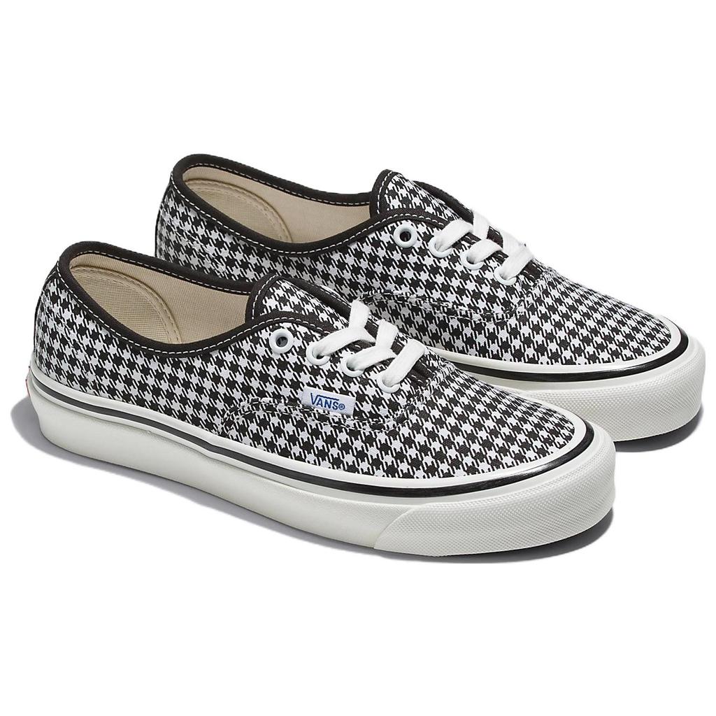 Vans Autêntico 44 DX Anaheim Factory - OG Houndstooth Tênis Unissex Creme Marshmallow Preto VN0A4BVYYER