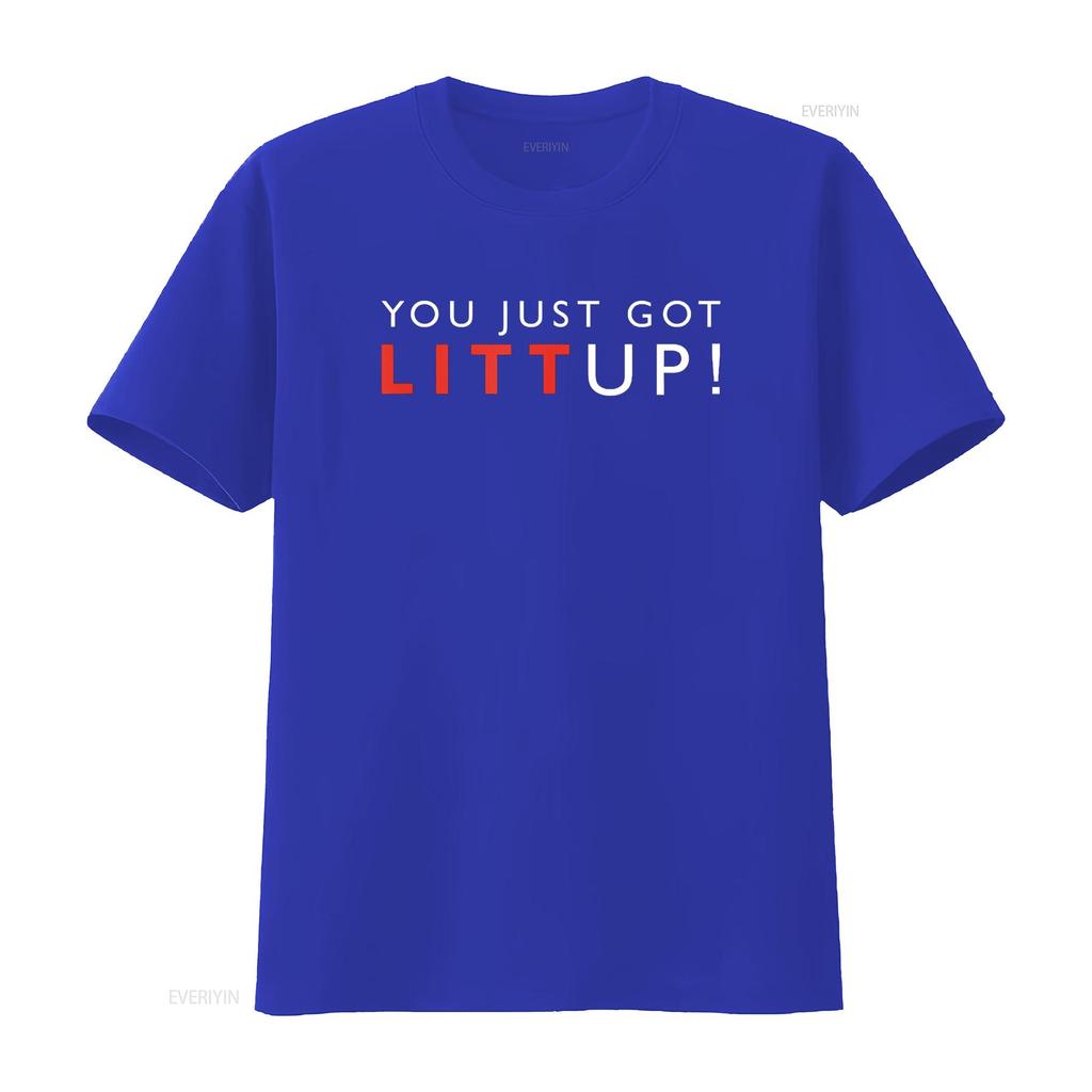 Suits You Just Got Litt Up T Shirt vintage Washed Unisex Soft Stretched homme Slightly Stylish graphic Versatile Casual