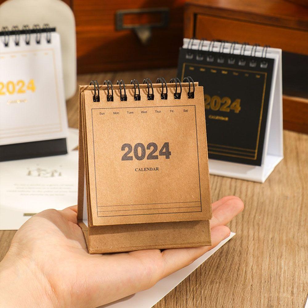 

Fresh 2024 Dragon Year Delicate Calendar Simple Standing Calendar Student Stationery 04