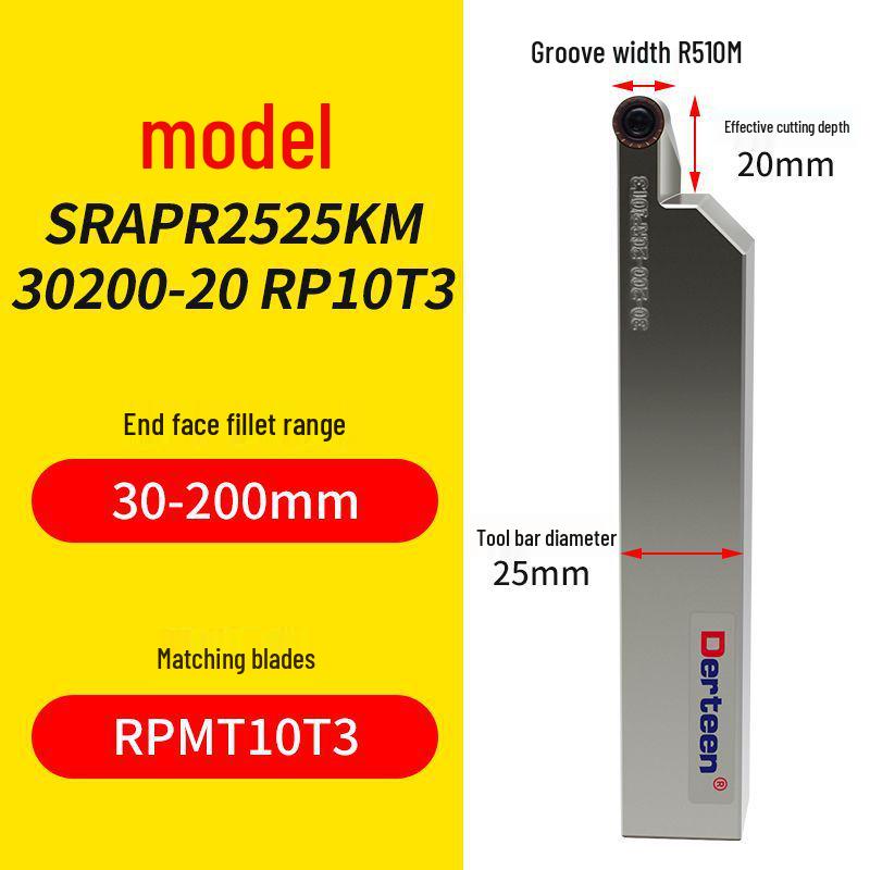 Vibrationsdämpfender CNC-Stirnnut-Werkzeughalter mit großer Schnitttiefe und rundem Bogen-Design