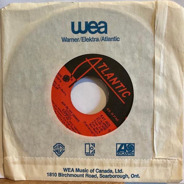 

7inch Record GENESIS Man On The Corner KAT4025 Atlantic 1982 Canada Rock Used