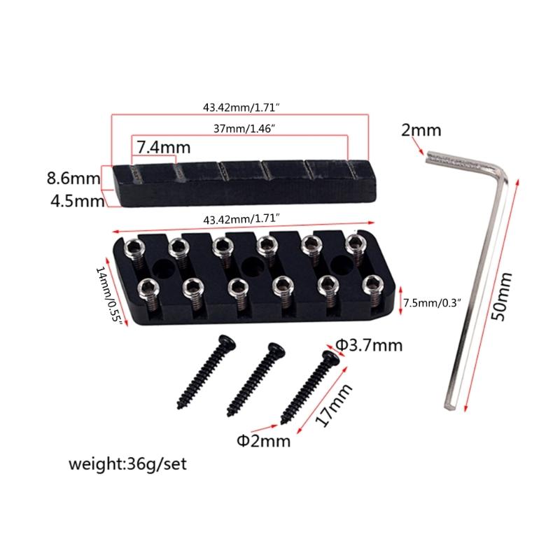 6/7/8 String Tremolo Lock System Locking Nut Accessories Lightweight Headless Guitar Bridge Portable Music Elements