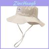 Baby Girls Kids Sun Hat With Solid Color Smiling Face Embroidery Design For Summer Outdoor Protective