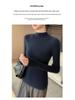 Women's Slim-Fit Cashmere Ribbed Mock Neck Sweater