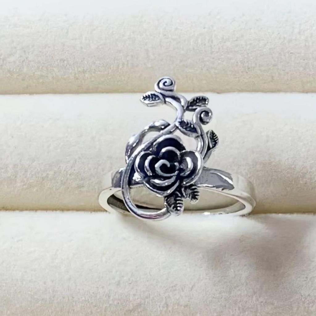 Versatile Retro Rose Leaf Ring - Women's Elegant Index Finger Jewelry