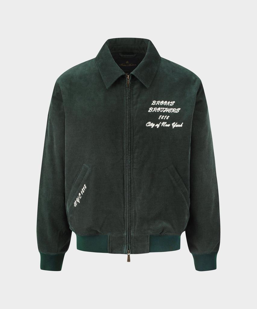Brooks Brothers Corduroy Varsity Jumper (Dark Green) (Bbotmbf305)