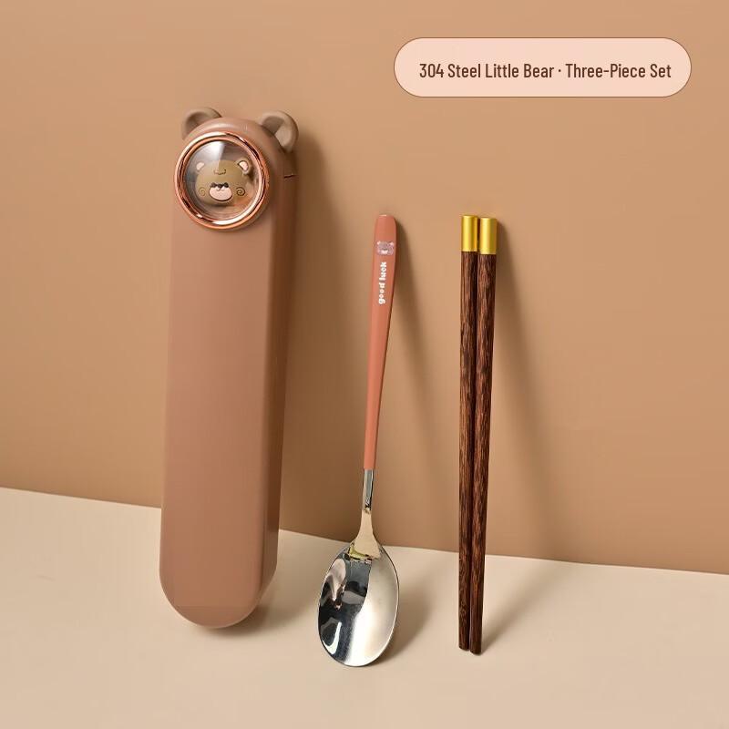 Портативный набор столовых приборов Abay для детей (2-Pack) с ящиком для хранения