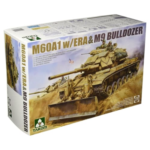 Takom 1/35 Scale US Army M60A1 ERA M9 Dozer Blade Plastic Model Kit TKO2142