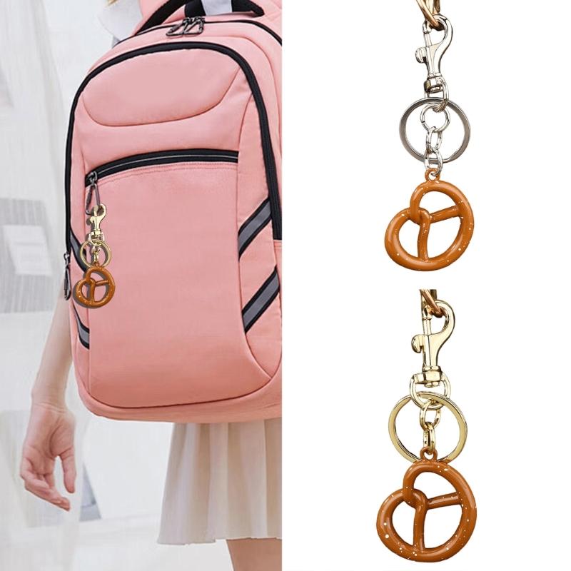 Biscuit Keychain Car Keyring Hangings Ornaments Stylish Car Key Chains Cookie Bag Pendant Keyholders for Bag Decorations