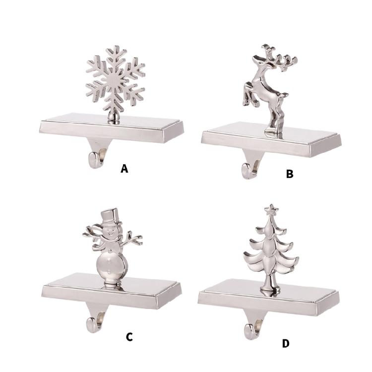 Christmas Stocking Display Hook Elegant Zinc Alloy Hook Unique Hanger with Silver Base for Christmas Stockings