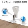 Pispoer Clip Lamp, E26 Lamp Holder, with LED Bulb (9W, Color Temperature 5000K), Indoor Use, with Switch Socket, for Indoor Lighting, Work, Reading,