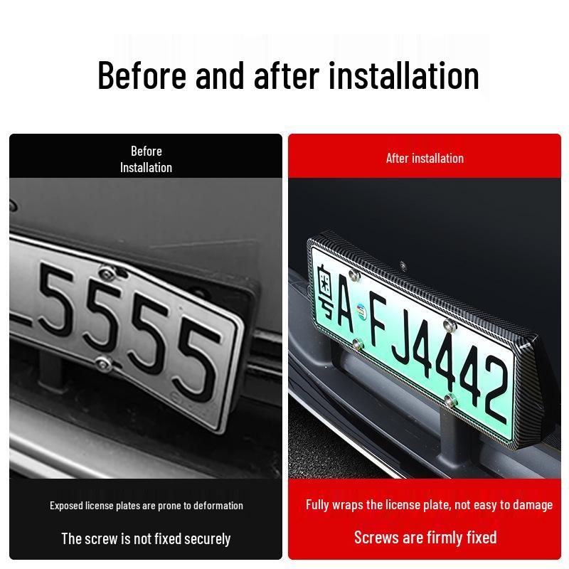 Ideal L6 License Plate Holder: Original Car Color, Fully Enclosed, Anti-bending Protector for New Energy Vehicles