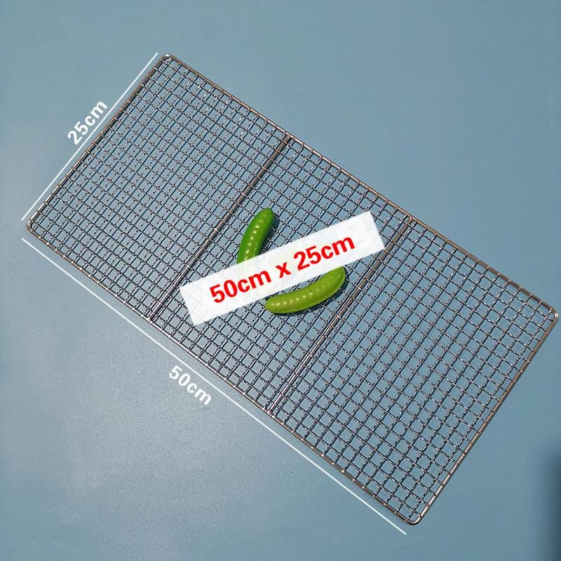 304 Edelstahlnetz BBQ-Grill Antihaft-Grillmatte Gitter rechteckig BBQ-Grill Grillnetz Grillnetz Grillwerkzeuge-B