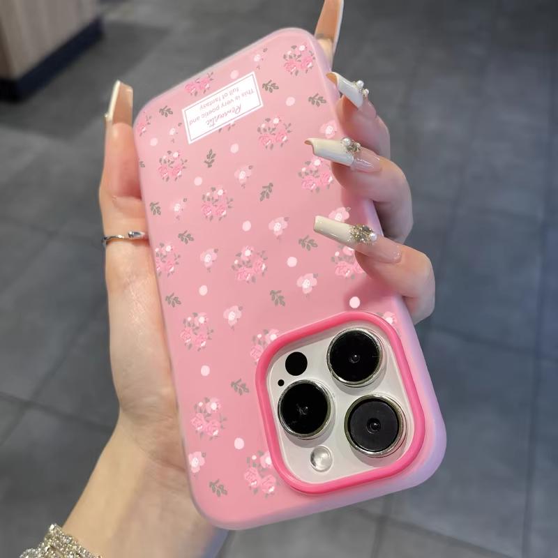 Pink Rose Flower Pattern Phone Case for Xiaomi Redmi Note 14 13 12 11 Pro 4G 5G 15C 13C 14C 12C 10 9 9A 9C Shockproof Soft Cover