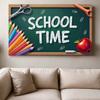 Versatile Decoration School Time Hanging Wall Banner Event Background for Classroom