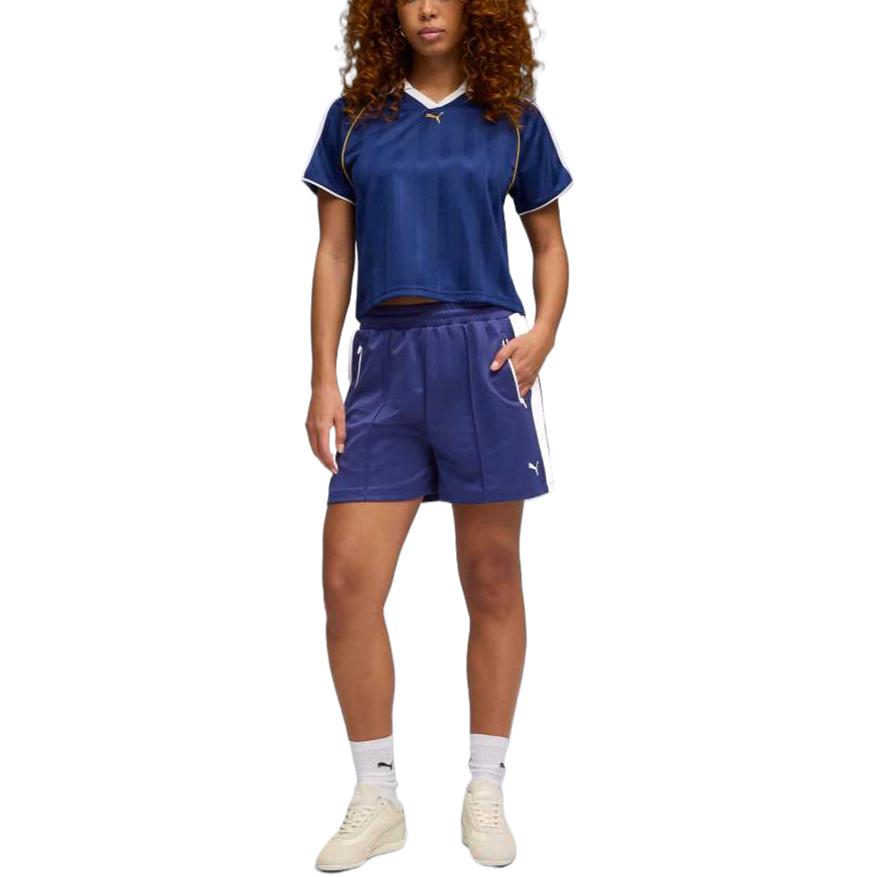 Puma TT7 Relaxed Pintuck Shorts 4" Color Block Loose Casual Shorts Women shorts 636868-49