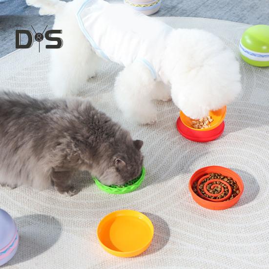 Tazón para Mascotas con Forma de Hamburguesa Juego de 5 Piezas de Tazones para Alimentar Mascotas Combinación de Vajilla Hecha a Mano para Gatos y Perros