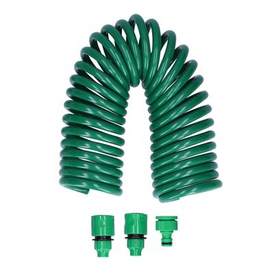 7.5M Coiled Water Hose Retractable Water Pipe Sprayer Connector Garden Irrigation Fittings