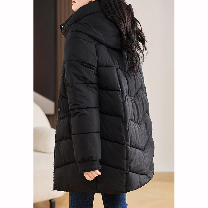 Zimní dámské bundy s kapucí Zesílené Teplé Vycpané Kabáty Ležérní Dlouhé Parky Oblečení Volné Svrchní Oblečení