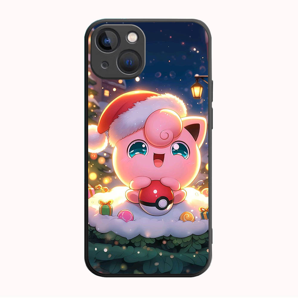 B-74 Christmas Pokemon Black Case for OPPO A5 A9 A15 A16 A55 A94 A95 A96 Reno 6 7 8 10 5G Realme 7I 8I C30 C31 VIVO V23E V25 V27 Pro Y20S Y17S