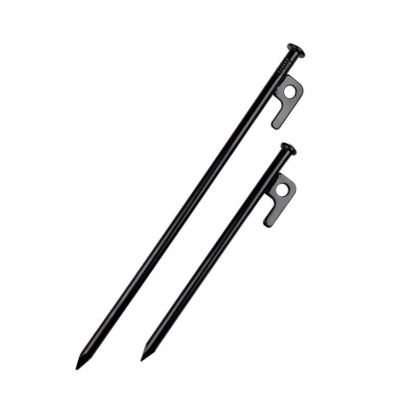 Outdoor Camping Carbon Steel Tent Peg Set – Windproof Ground Anchors for Beach and Canopy Fixing