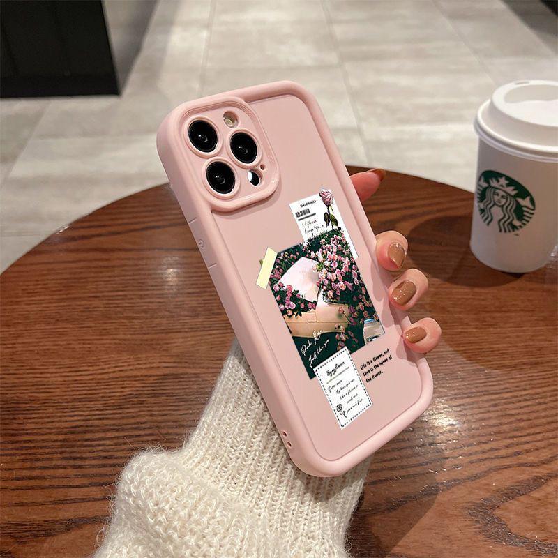 Rose Label Drop-proof Creative iPhone 17/16 Pro Max/15 Pro/14/13 Case