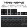 ELECOM Bluetooth Keyboard, Membrane Type with Stand, Multi-Pairing Compatible, for iPad and Surface, Black, TK-FBM111BK