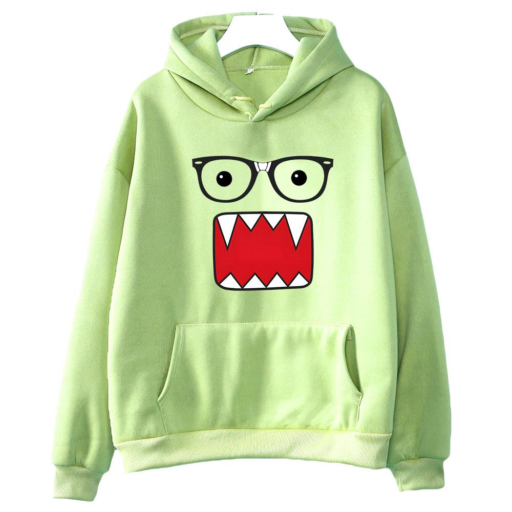 Domo Kun Print Sweatshirts Japanese Anime Clothing Graphic Hoodies Female/male Prevalent Sudaderas Autumn Winter Fleece Pullover