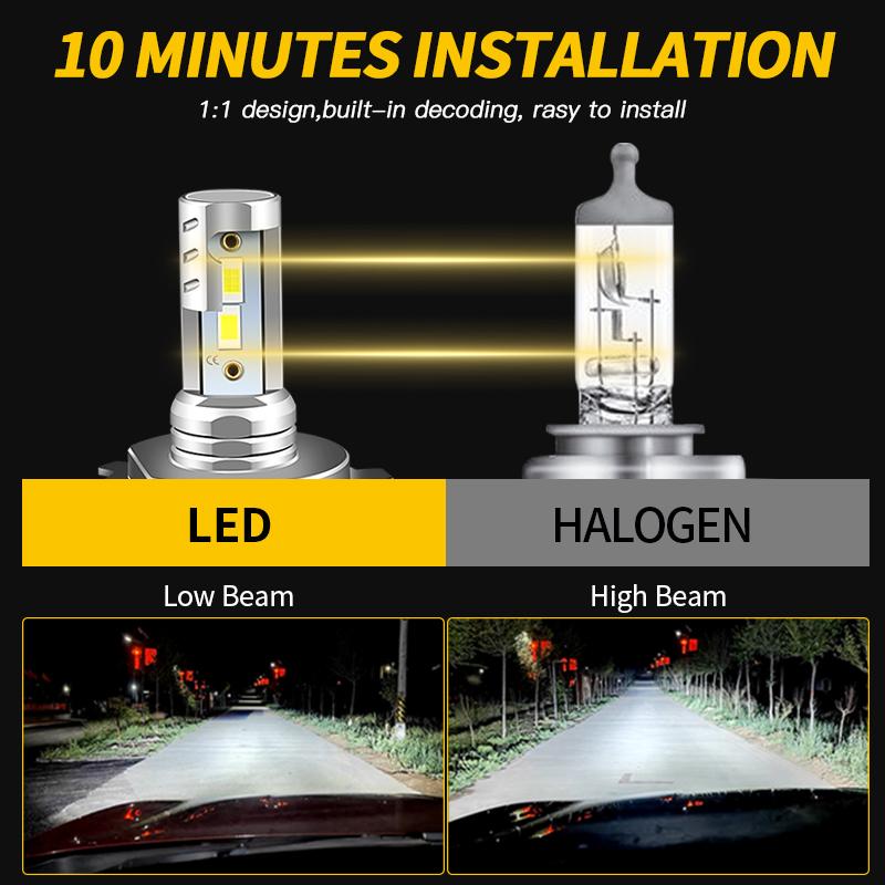 1PC H4 H1S 9003 LED Motorcycle Headlight Bulb For Yamaha MT07 MT03 MT09 High Low Beam Motorbike Headlamp High Power Spotlight