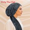 Vintage Rose Pattern Headscarf Hat With Tie Strap For Women Summer And Winter Wear