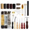 28PCS Craft Leather Tools Set DIY Leather Hand Working Tool Kit for Sewing Stiching Carving Printing Cutting