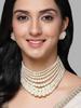 Pearl Multilayer Beaded Choker Necklace Set for Women