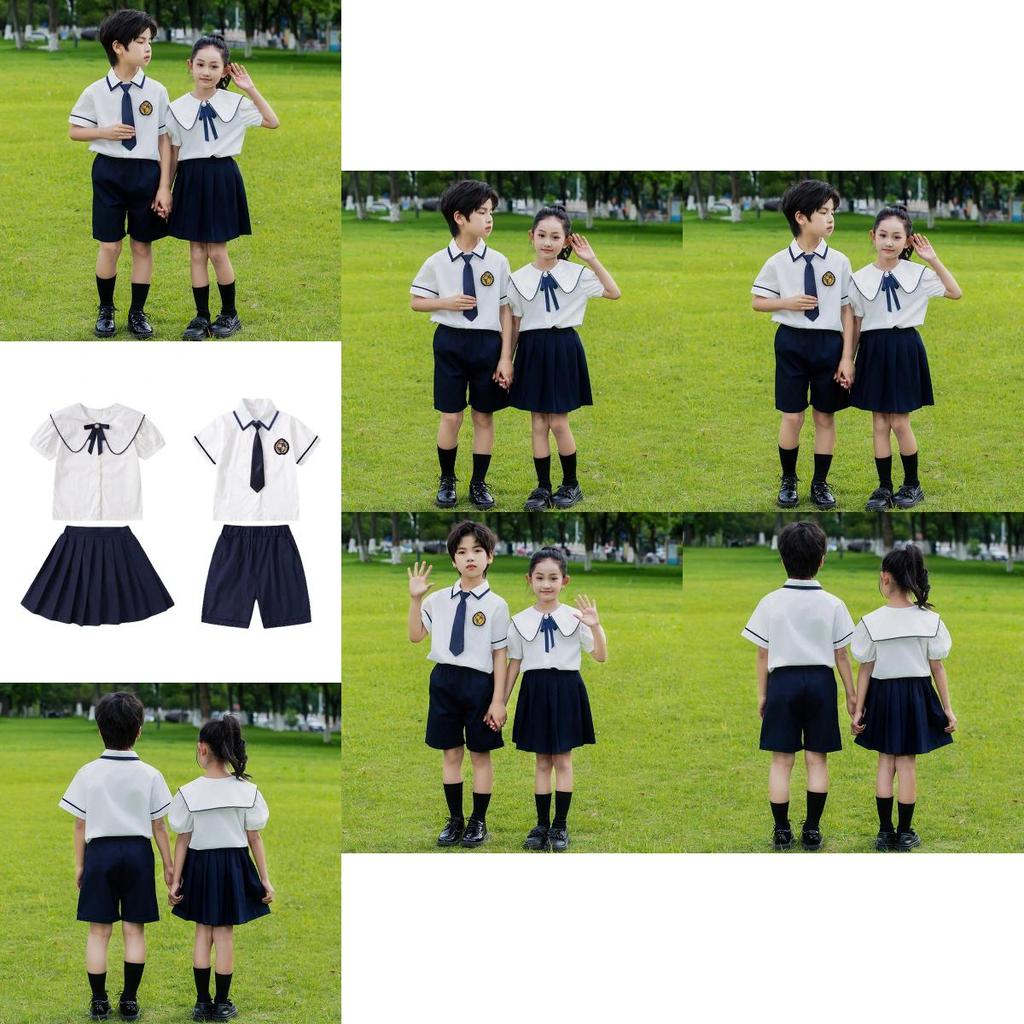 Soft Cotton Kindergarten Graduation Outfit For Boys And Girls Stylish Two-piece Set