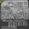 Round Head Phillips Machine Screws & Nuts Set with Flat Washers – Multi-Size Household DIY Box with Complete Specifications