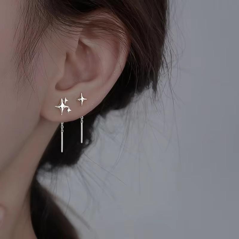 VENTFILLE 925 Sterling Silver Drop Earring For Women Zircon Crystal Hollow Out Cat Personality Jewelry Gift Dropshipping